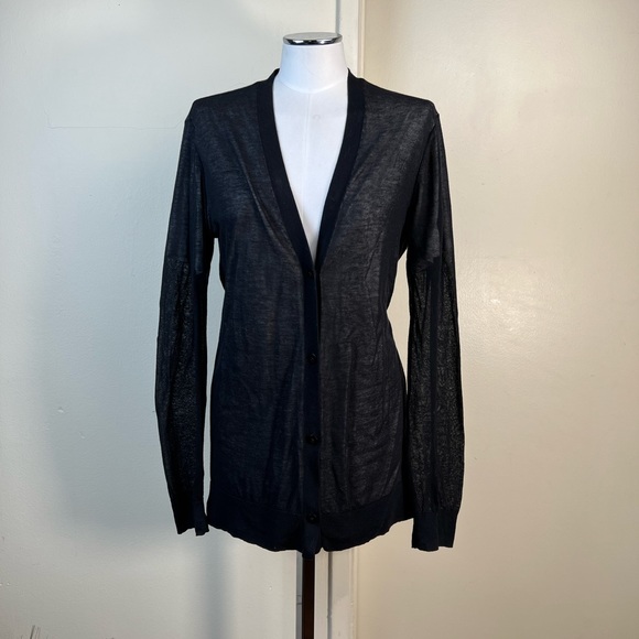 Alexander Wang Double Layer Black Cardigan - Picture 5 of 11